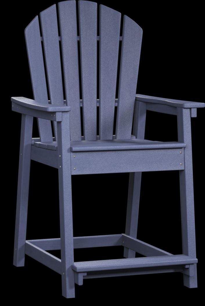 Addy Navy Outdoor Balcony Adirondack Stool - Thumbnail - Image 1