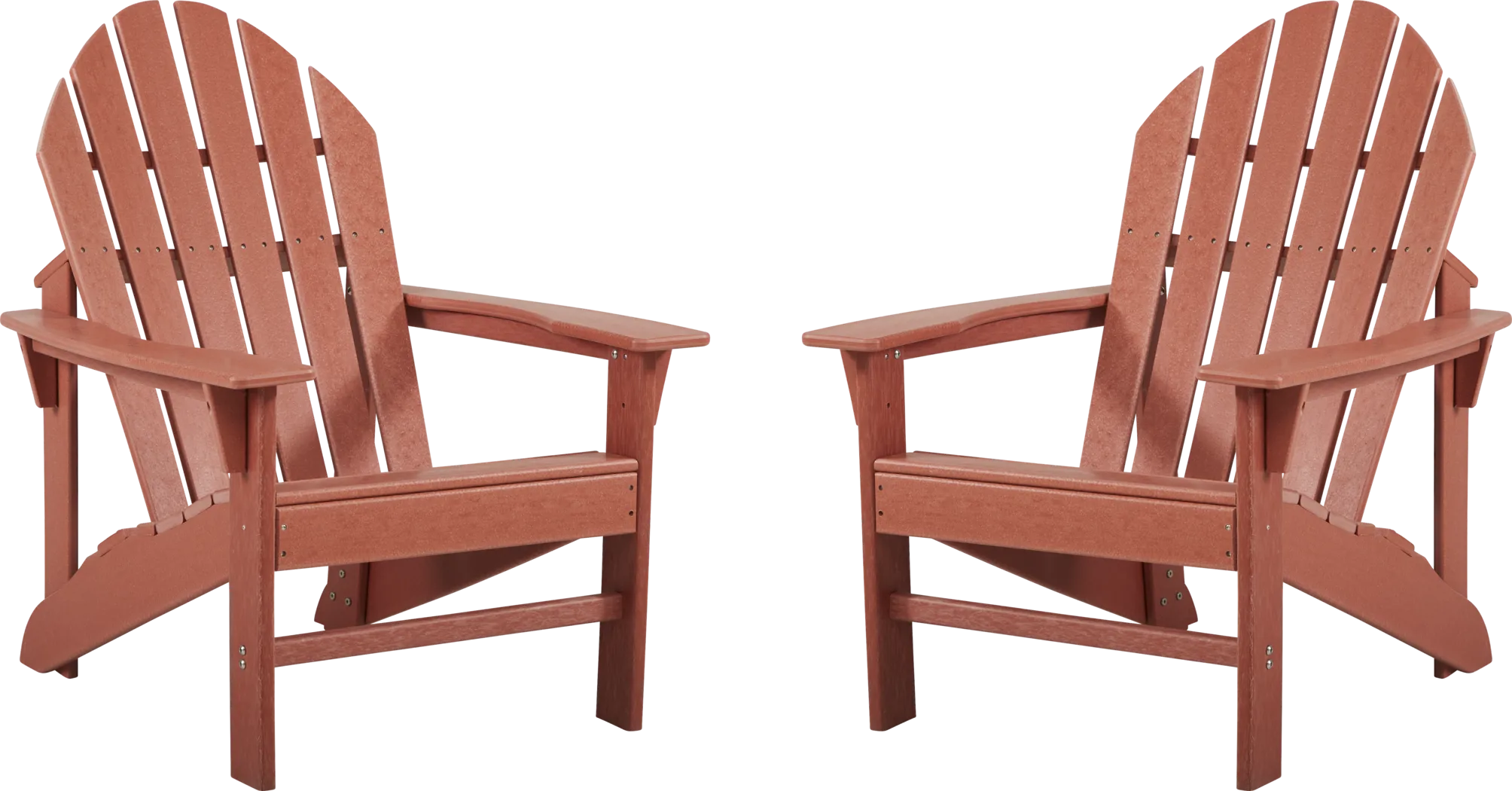 Addy Red Outdoor Adirondack Chair, Set of 2 - Thumbnail - Image 1
