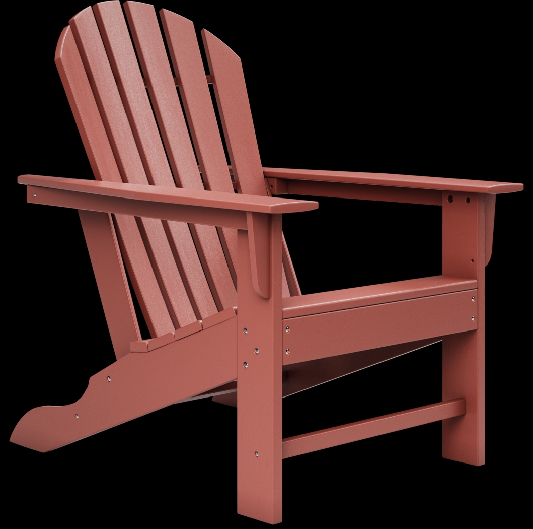 Addy Red Outdoor Adirondack Chair - Thumbnail - Image 1