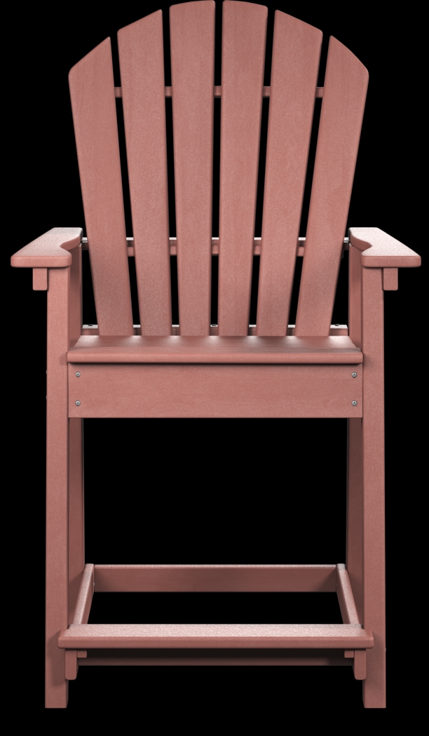 Addy Red Outdoor Balcony Adirondack Stool - Thumbnail - Image 2