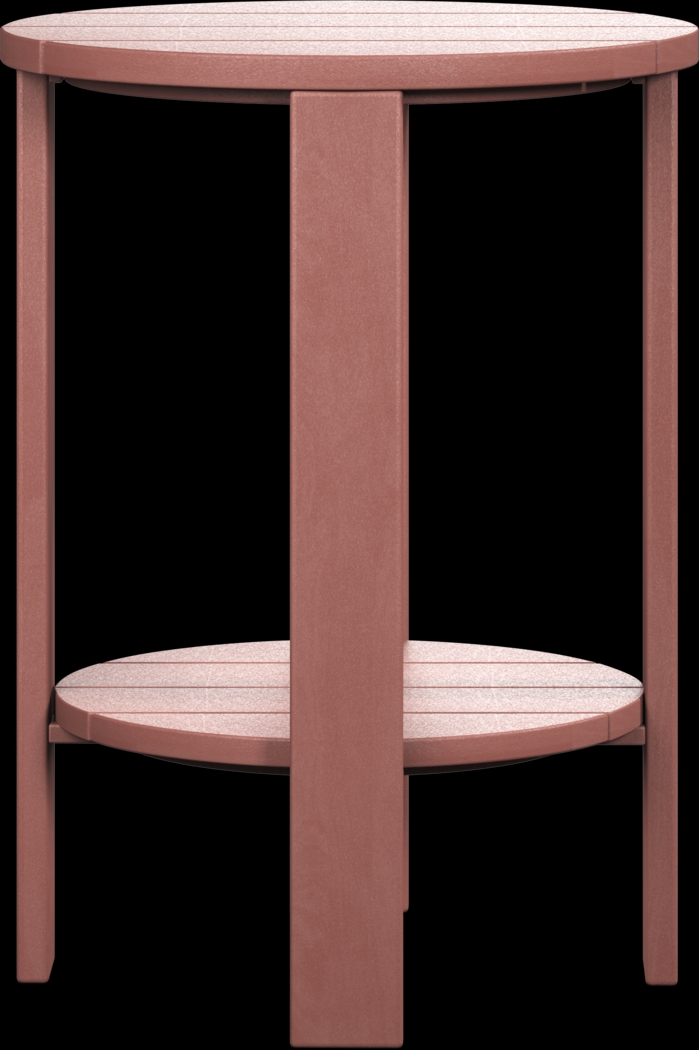Addy Red Outdoor Balcony Side Table - Thumbnail - Image 2