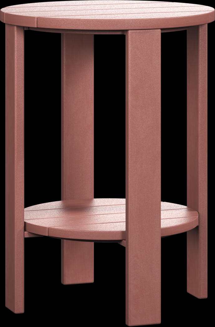 Addy Red Outdoor Balcony Side Table - Thumbnail - Image 1