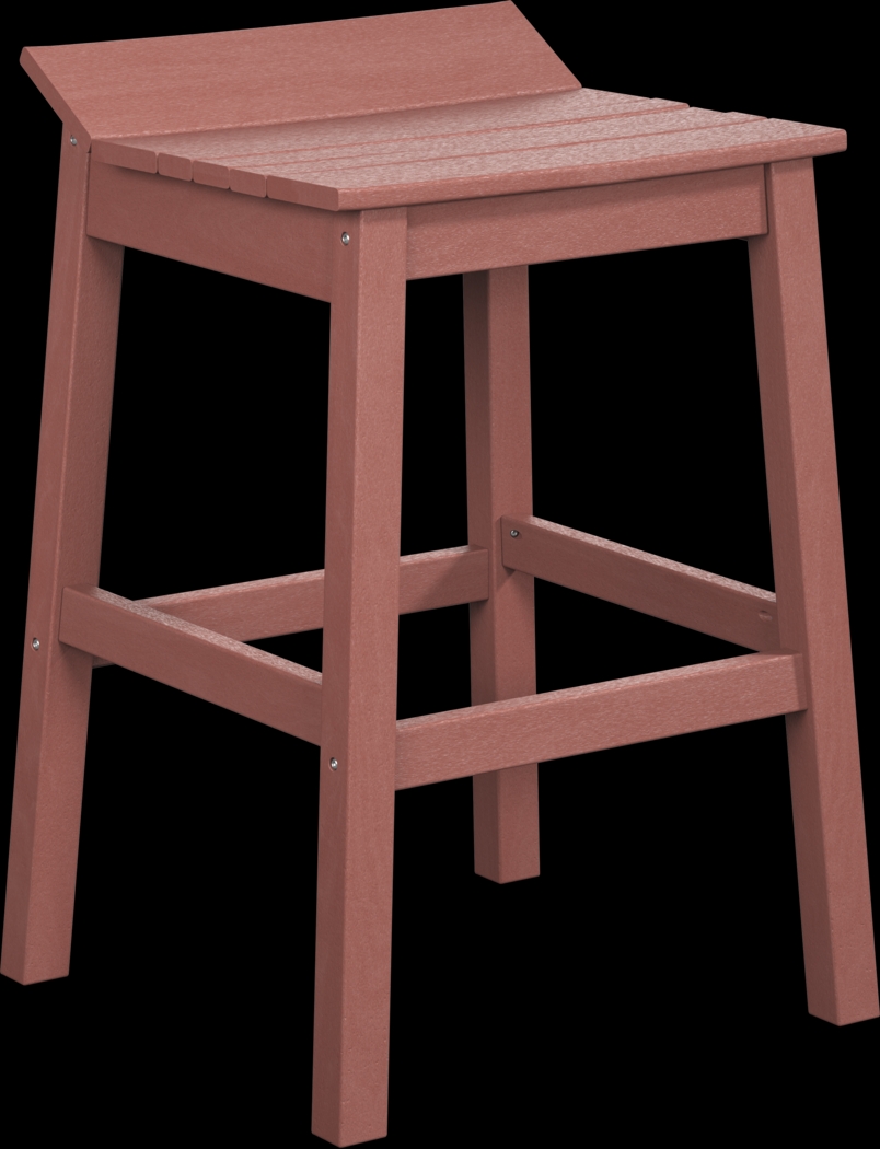 Addy White 3 Pc Outdoor Bar Set with Red Barstools - Thumbnail - Image 7