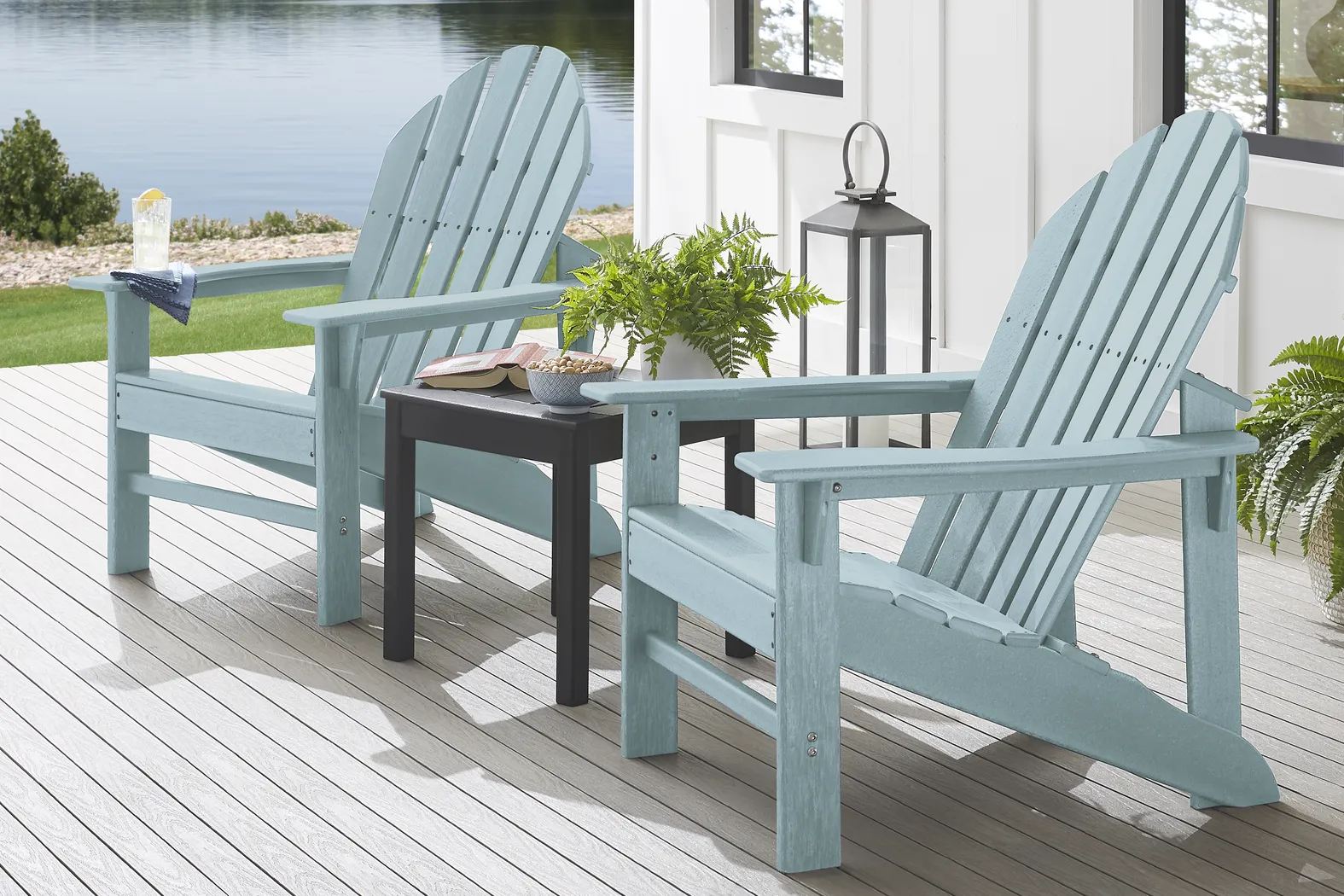 Addy Sky Outdoor Adirondack Chair, Set of 2 - Thumbnail - Image 2