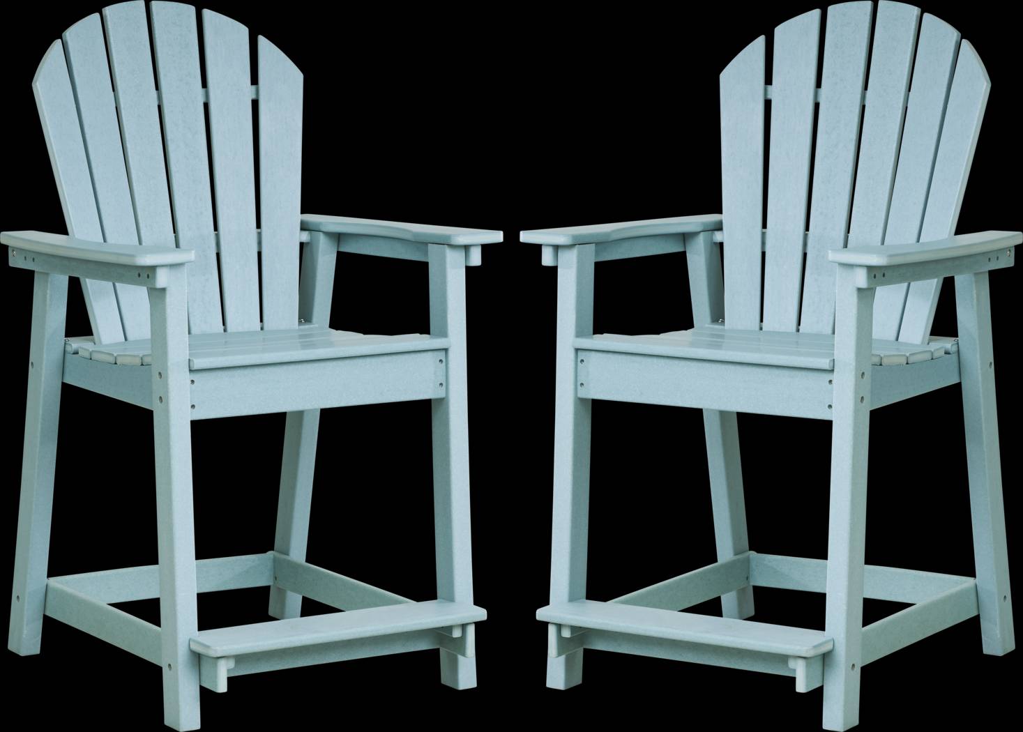 Addy Sky Outdoor Balcony Adirondack Stool, Set of 2 - Thumbnail - Image 1