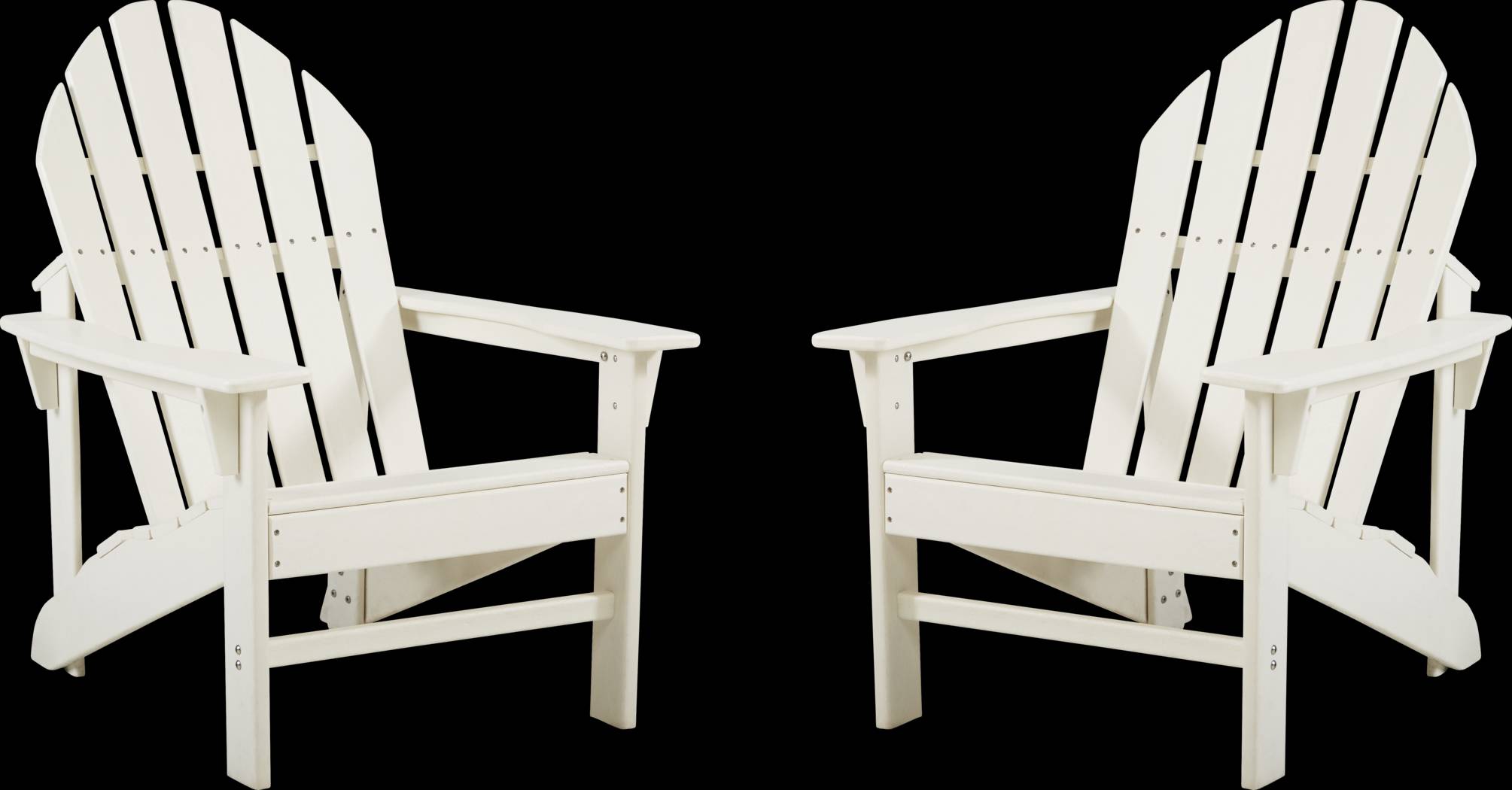 Addy White Outdoor Adirondack Chair, Set of 2 - Thumbnail - Image 1