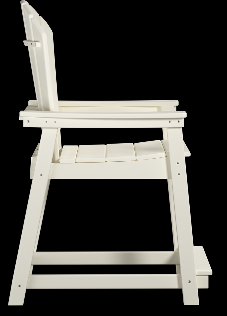 Addy White Outdoor Balcony Adirondack Stool - Thumbnail - Image 3