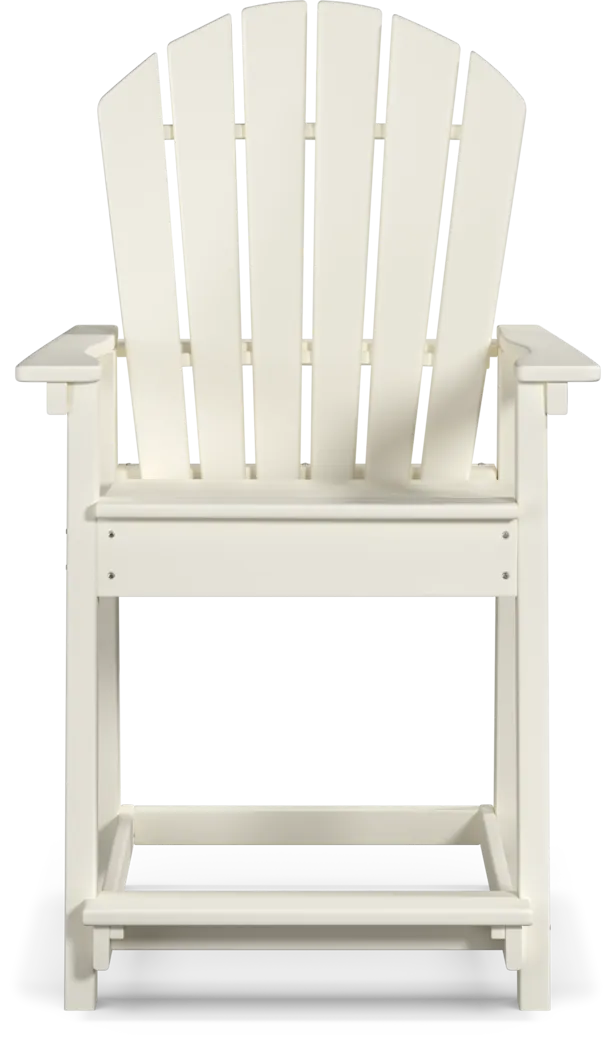 Addy White Outdoor Balcony Adirondack Stool - Thumbnail - Image 2