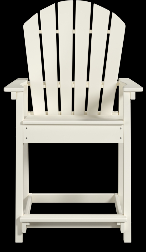 Addy White Outdoor Balcony Adirondack Stool - Thumbnail - Image 2