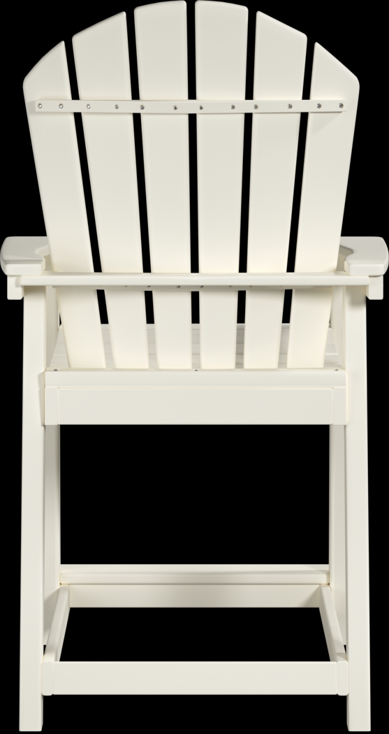 Addy White Outdoor Balcony Adirondack Stool - Thumbnail - Image 4