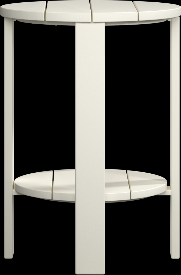 Addy White Outdoor Balcony Side Table - Thumbnail - Image 3