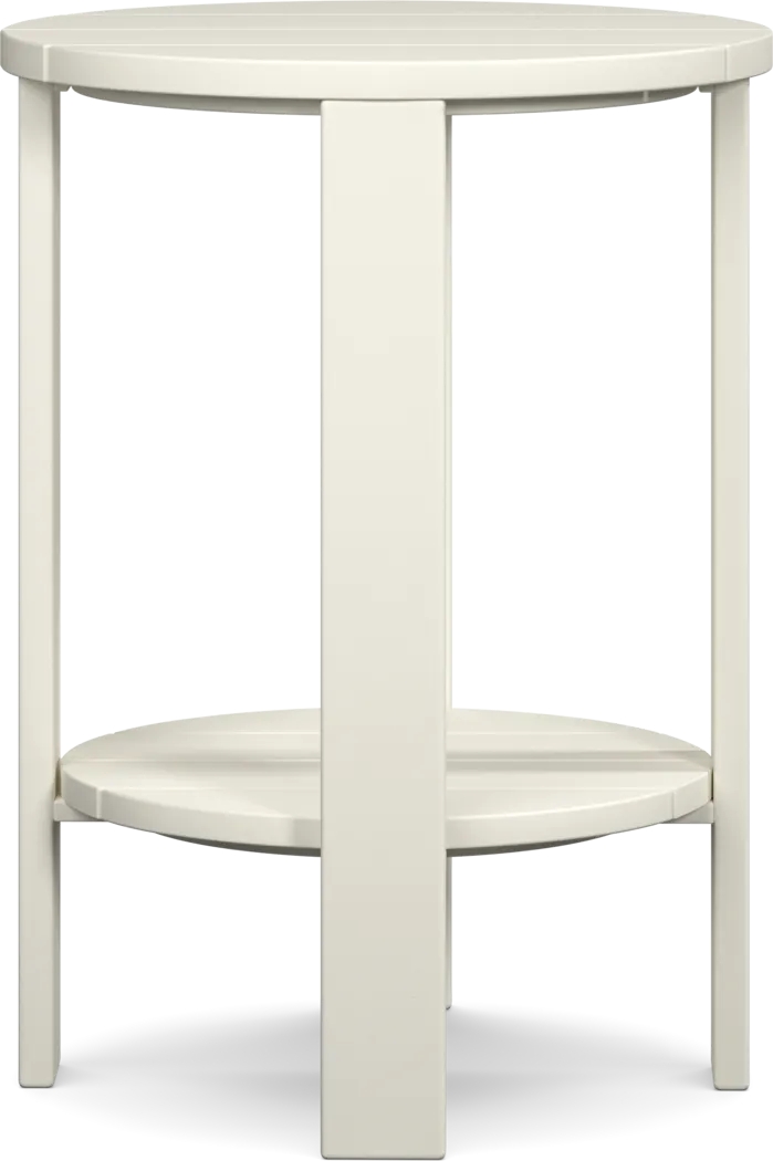 Addy White Outdoor Balcony Side Table - Thumbnail - Image 2