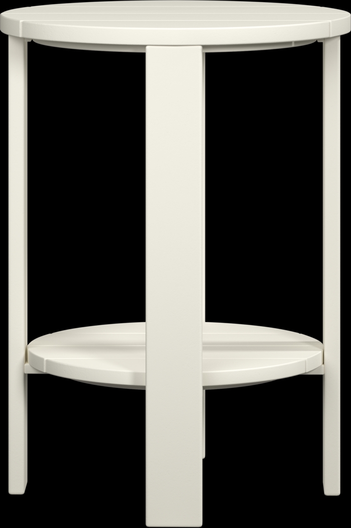 Addy White Outdoor Balcony Side Table - Thumbnail - Image 2