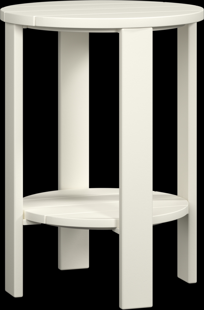 Addy White Outdoor Balcony Side Table - Thumbnail - Image 1