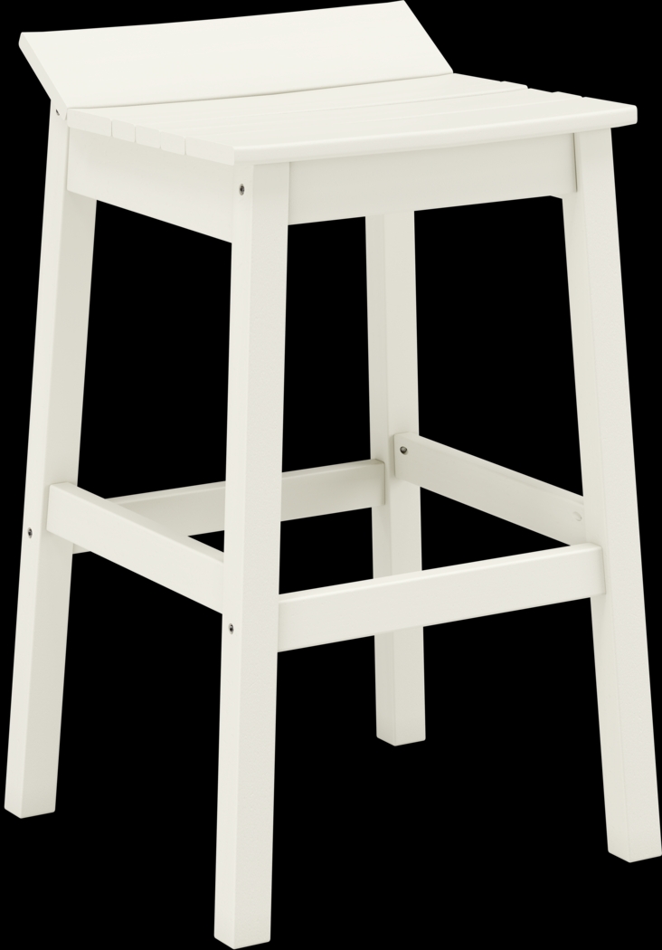 Addy White Outdoor Barstool - Thumbnail - Image 1