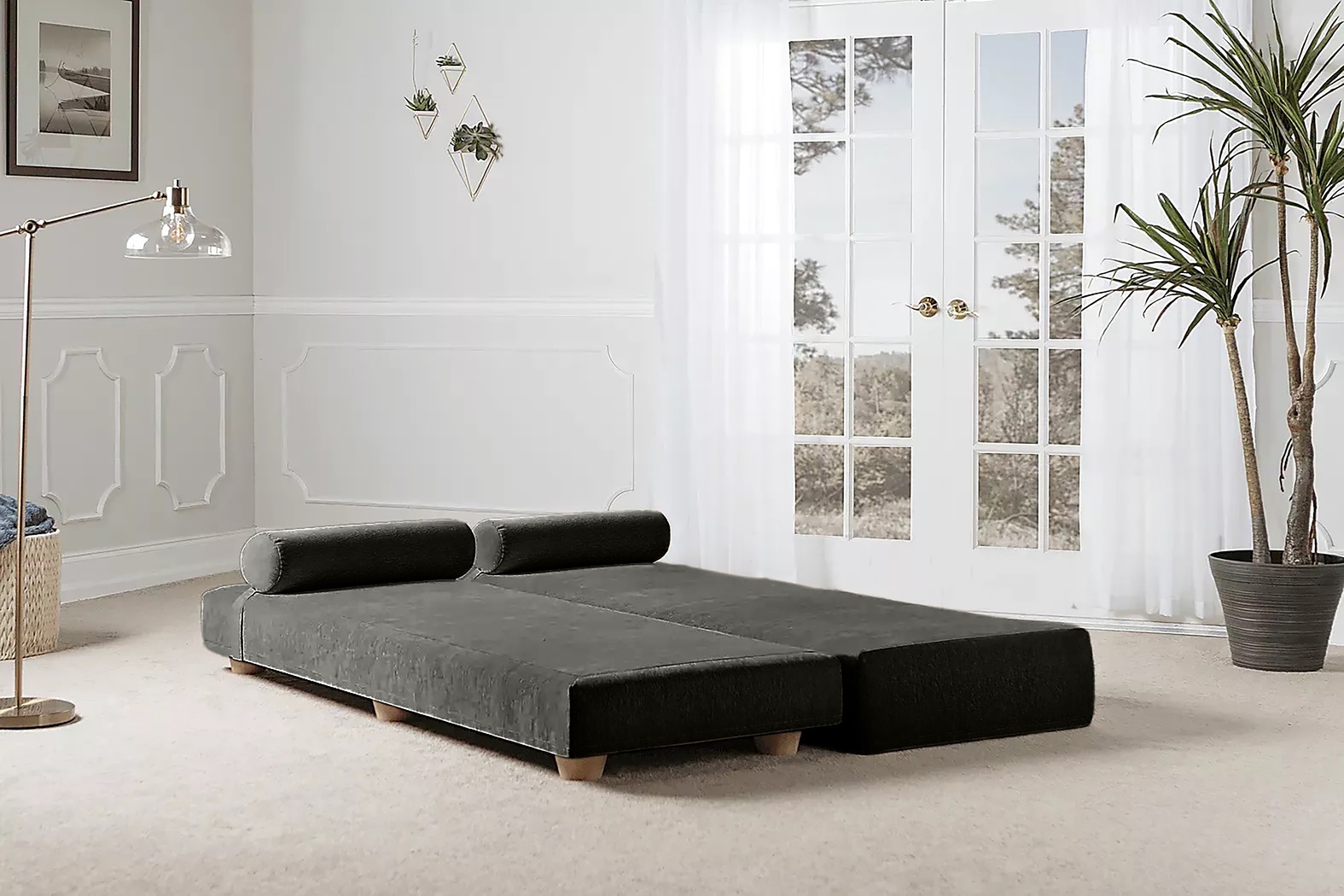 Adelaide Charcoal Queen Day Bed - Thumbnail - Image 4
