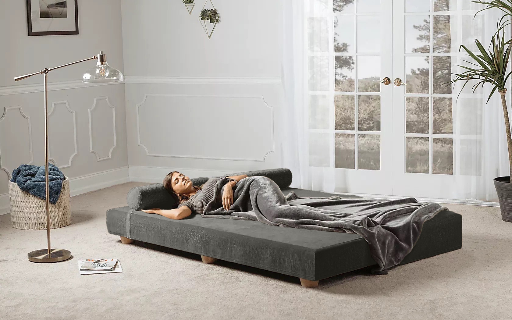 Adelaide Charcoal Queen Day Bed - Thumbnail - Image 6