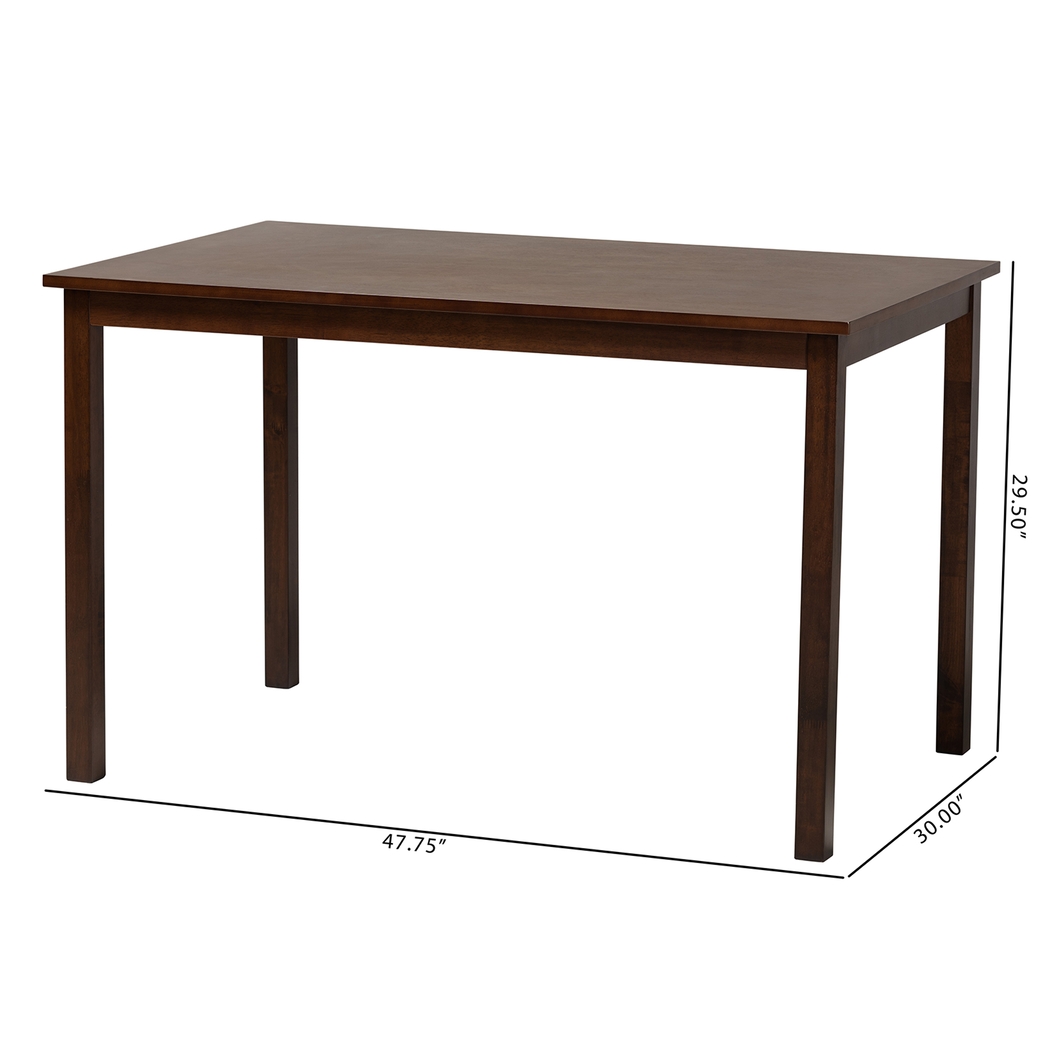 Adelfay Dark Brown Dining Table - Thumbnail - Image 8