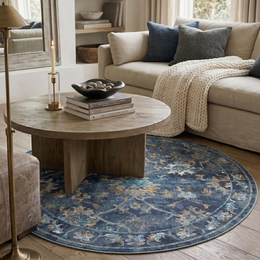 Adelisa Blue 7'9 x 9'9 Rug - Thumbnail - Image 4
