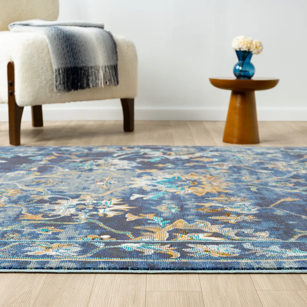 Adelisa Blue 7'9 x 9'9 Rug - Thumbnail - Image 6