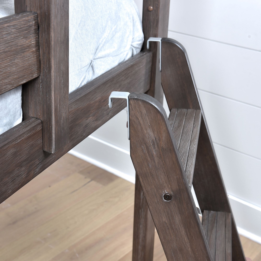 Kids Adeliza Brown Twin Low Loft Bed with Slide - Thumbnail - Image 4