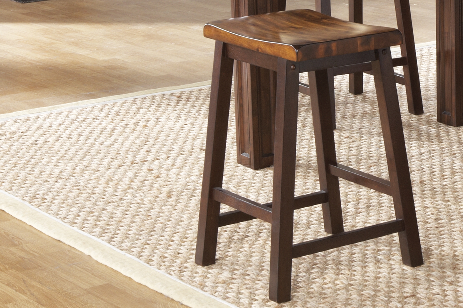 Adelson Chocolate 5 Pc Counter Height Dining Room - Thumbnail - Image 6