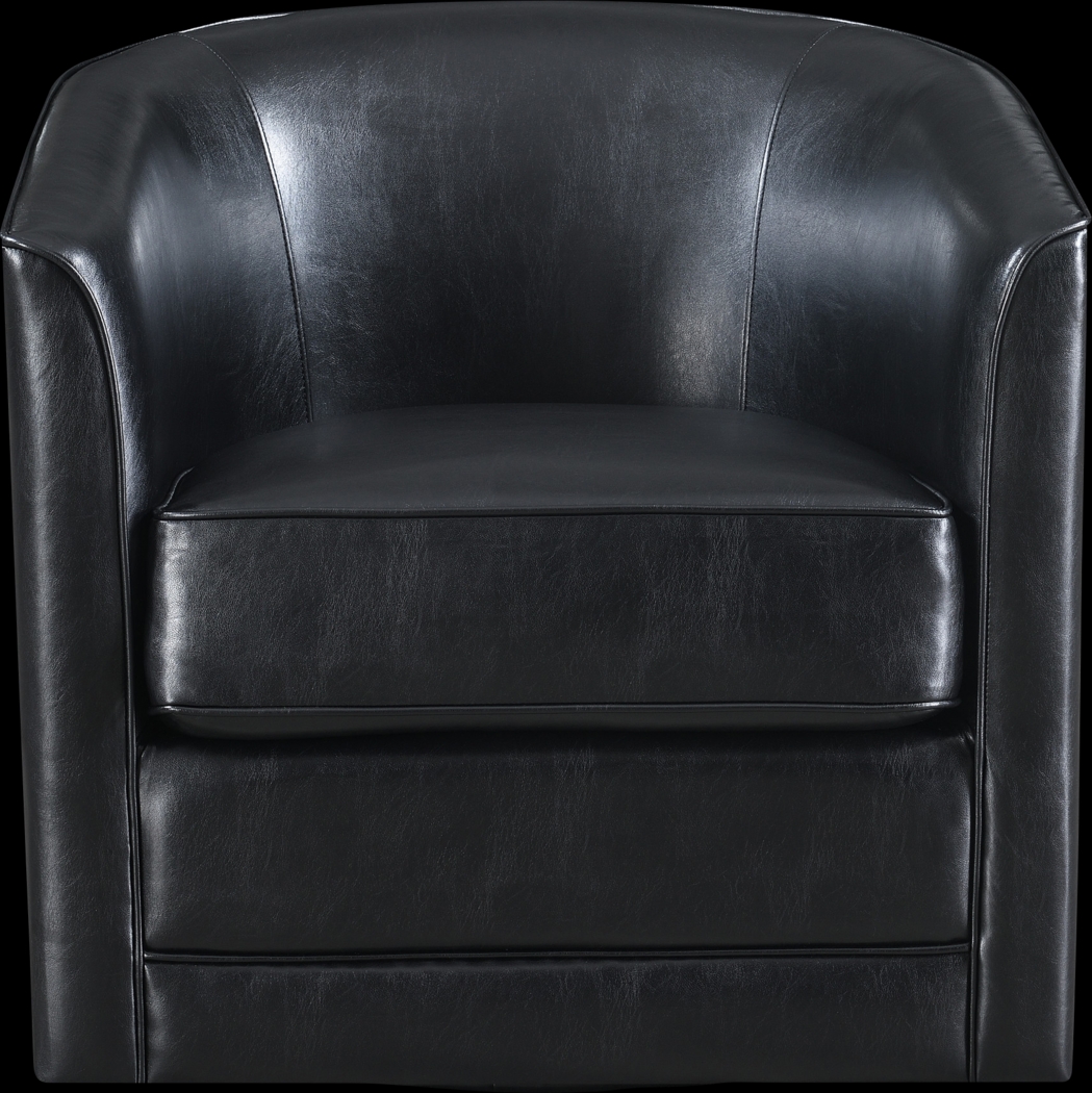 Adelta Black Accent Swivel Chair - Thumbnail - Image 2
