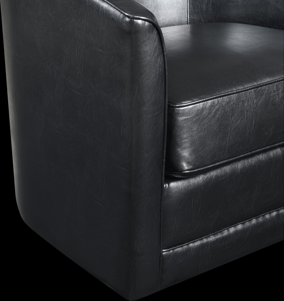 Adelta Black Accent Swivel Chair - Thumbnail - Image 5