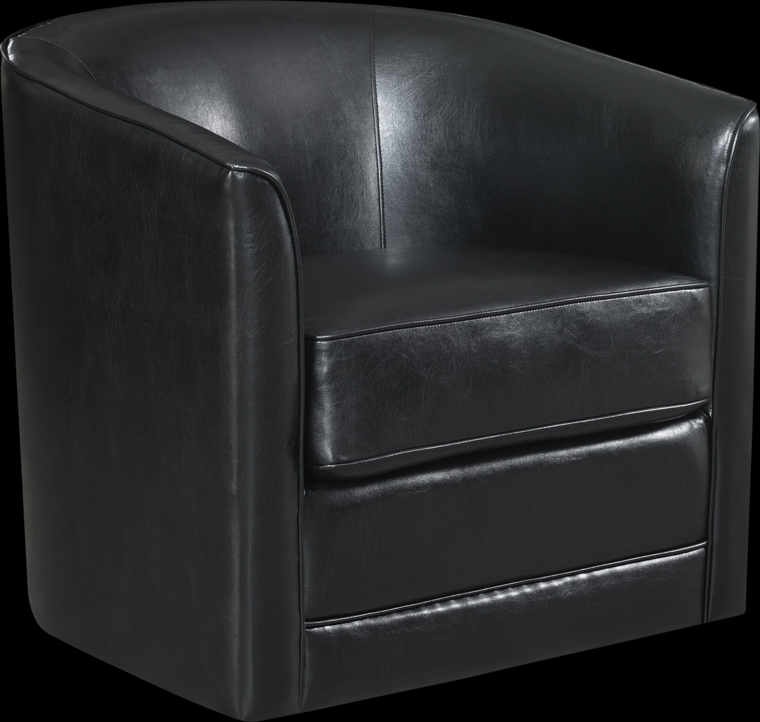 Adelta Black Accent Swivel Chair - Thumbnail - Image 1