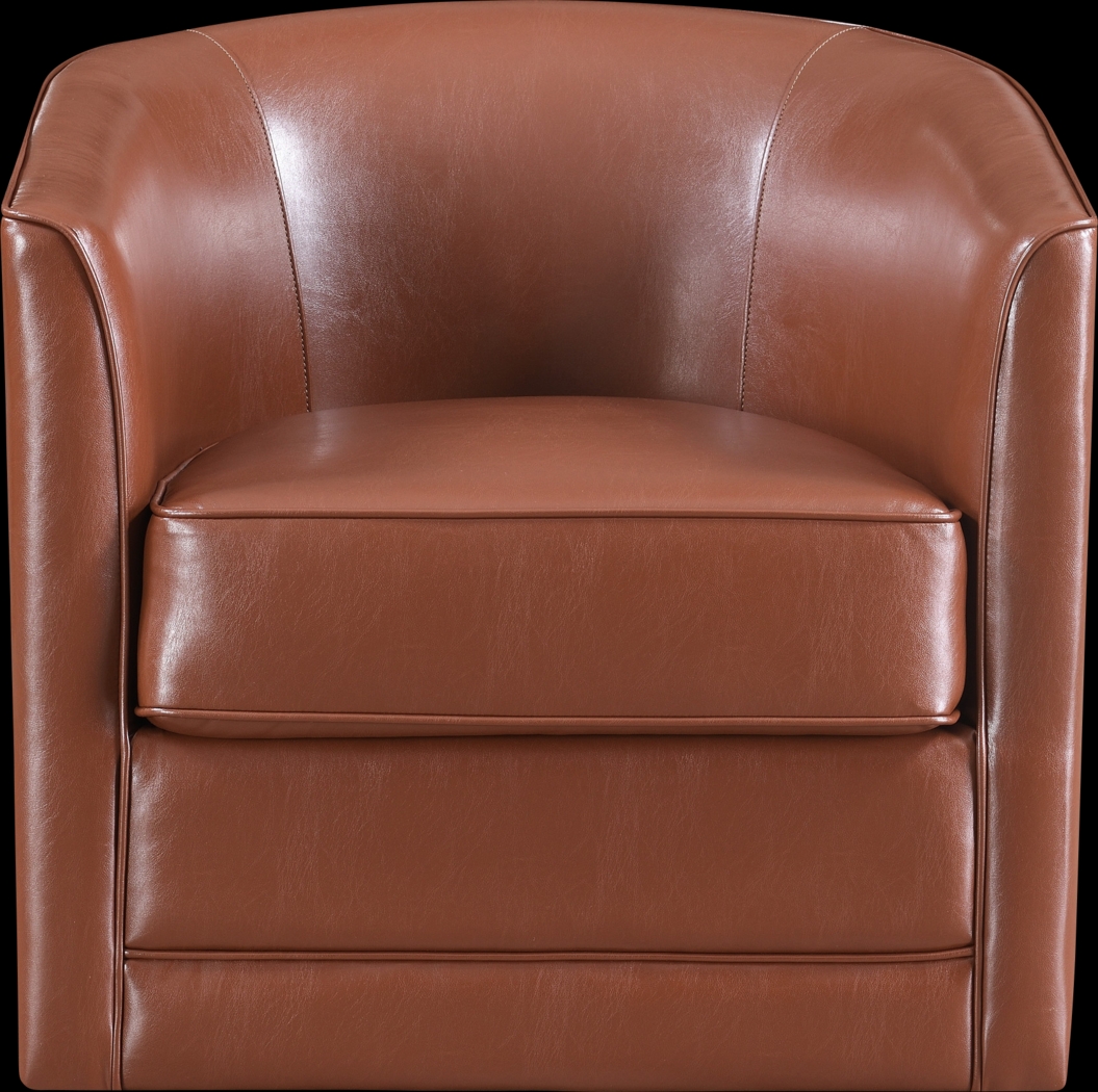 Adelta Brown Accent Swivel Chair - Thumbnail - Image 2
