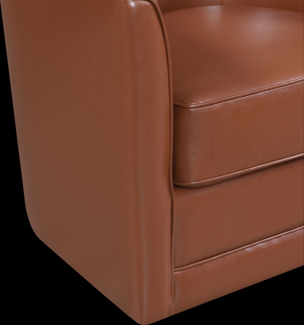 Adelta Brown Accent Swivel Chair - Thumbnail - Image 4