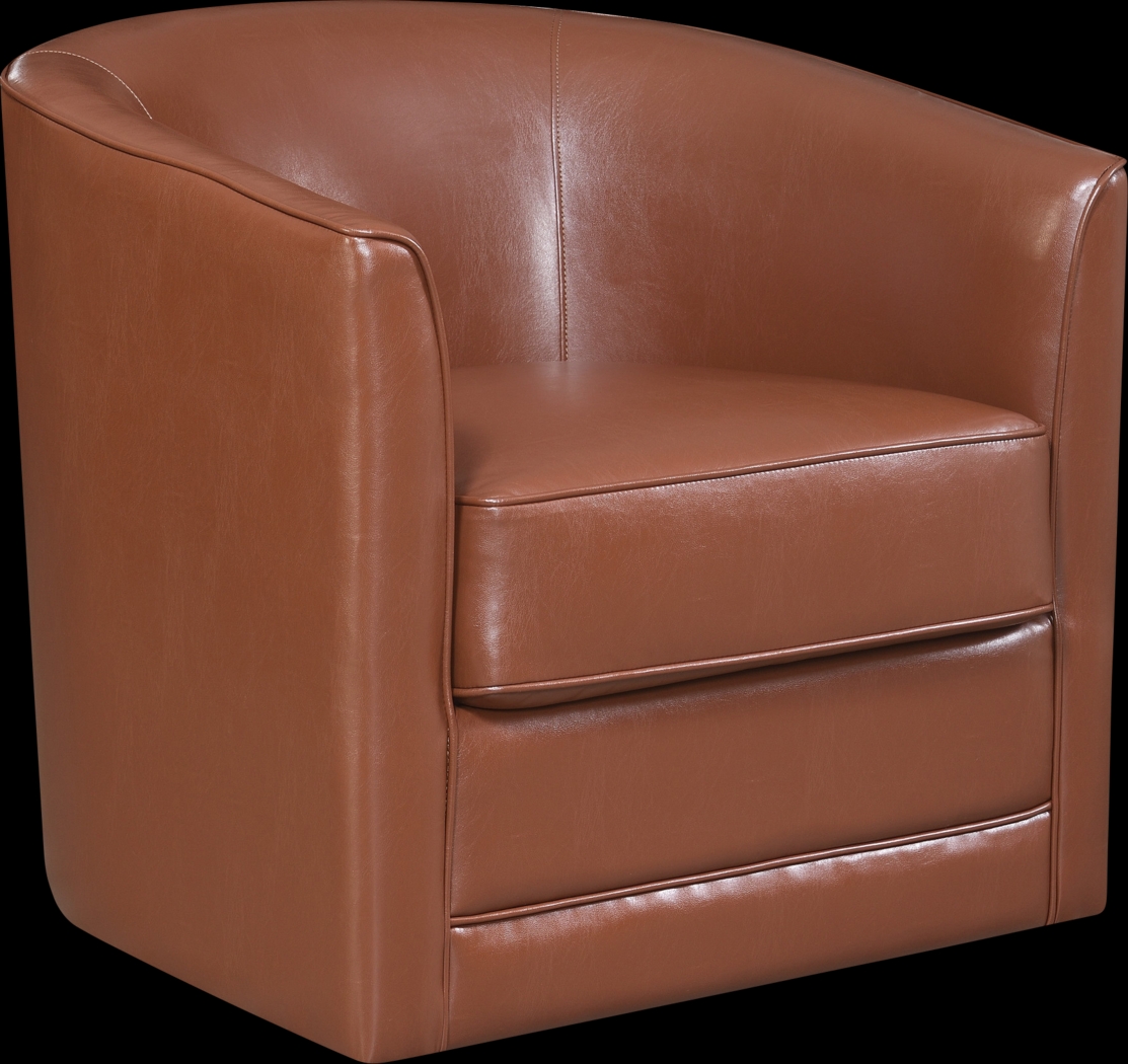 Adelta Brown Accent Swivel Chair - Thumbnail - Image 1