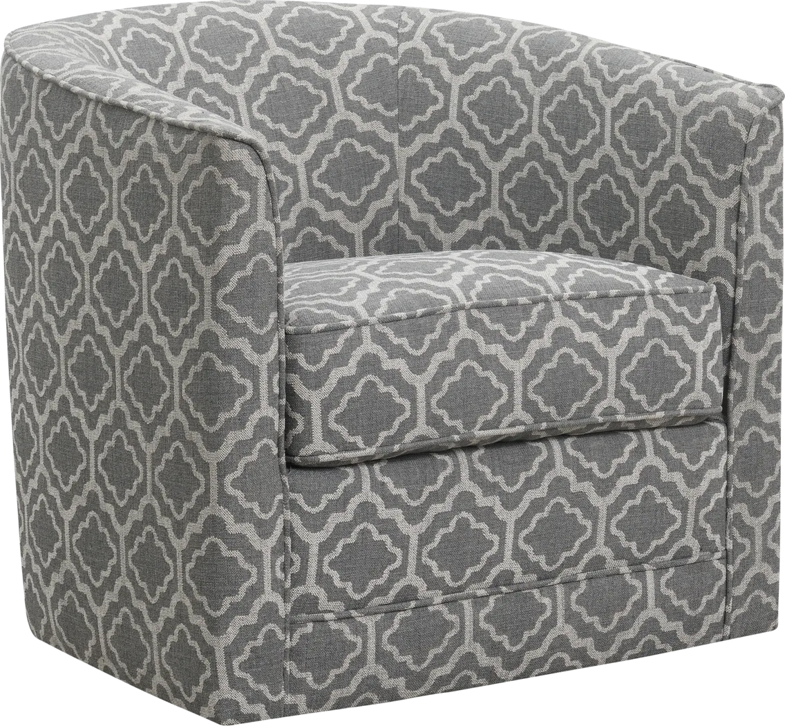 Adelta Gray Accent Swivel Chair - Thumbnail - Image 3