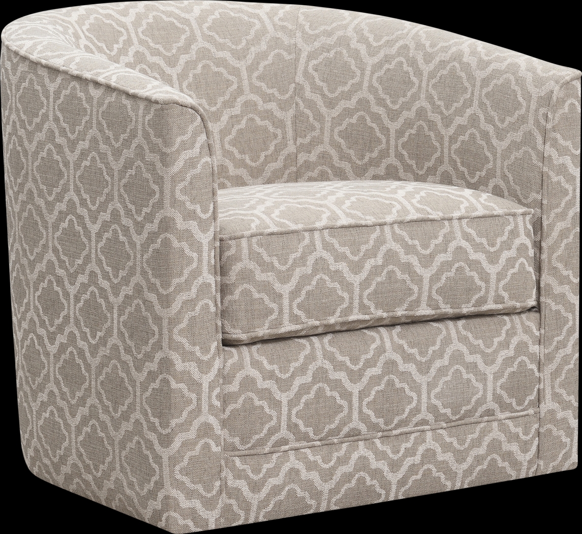 Adelta Light Brown Accent Swivel Chair - Thumbnail - Image 3