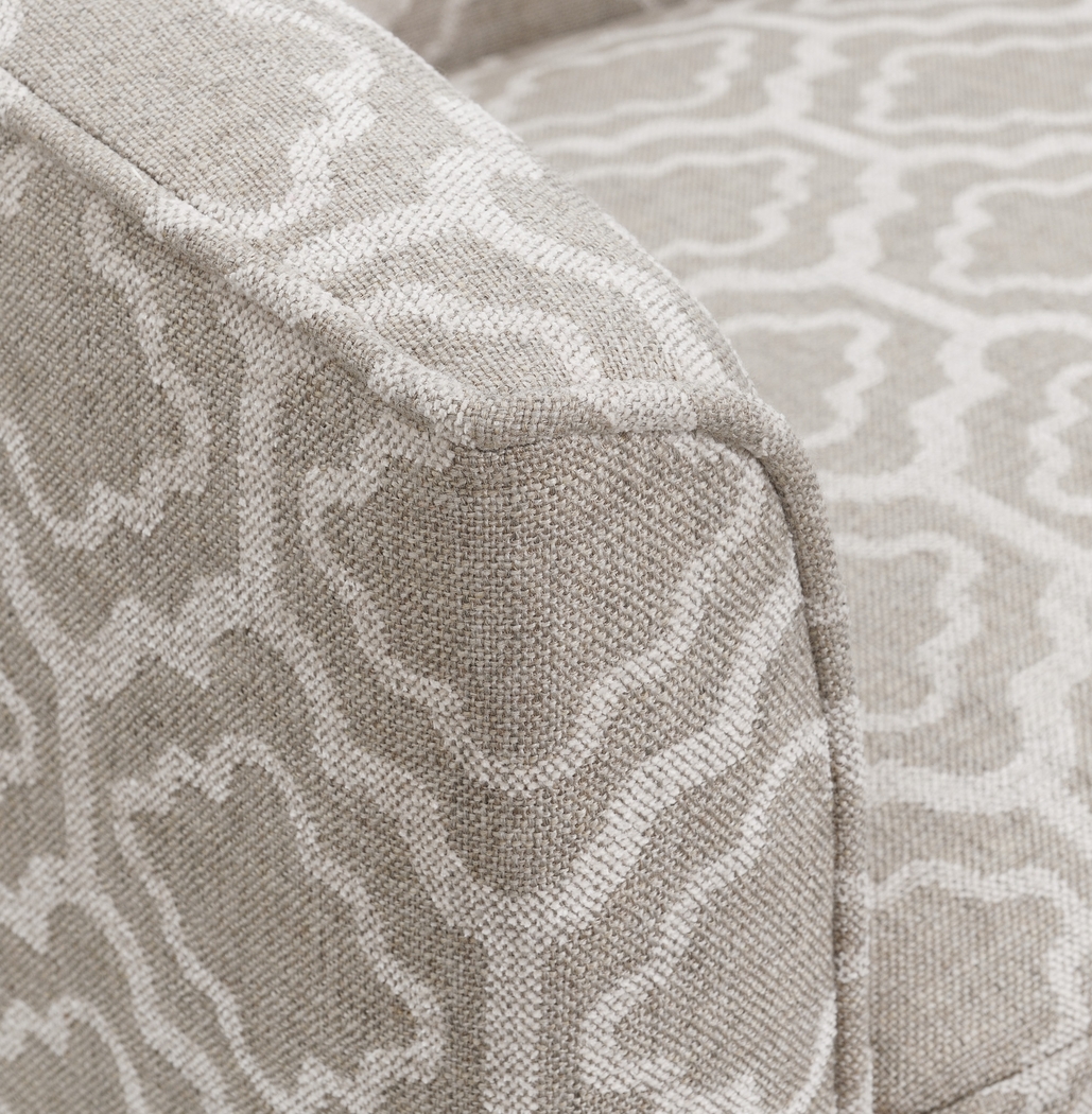 Adelta Light Brown Accent Swivel Chair - Thumbnail - Image 4