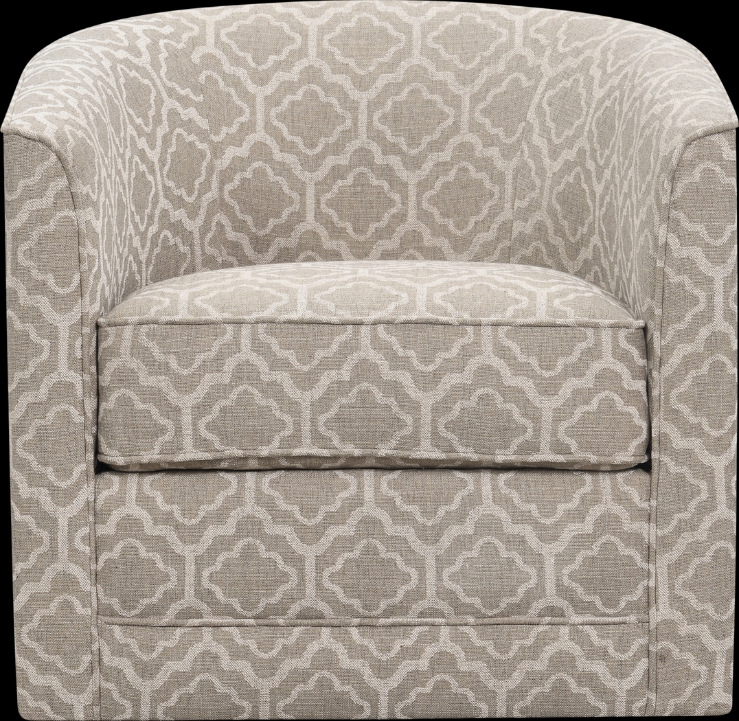 Adelta Light Brown Accent Swivel Chair - Thumbnail - Image 1