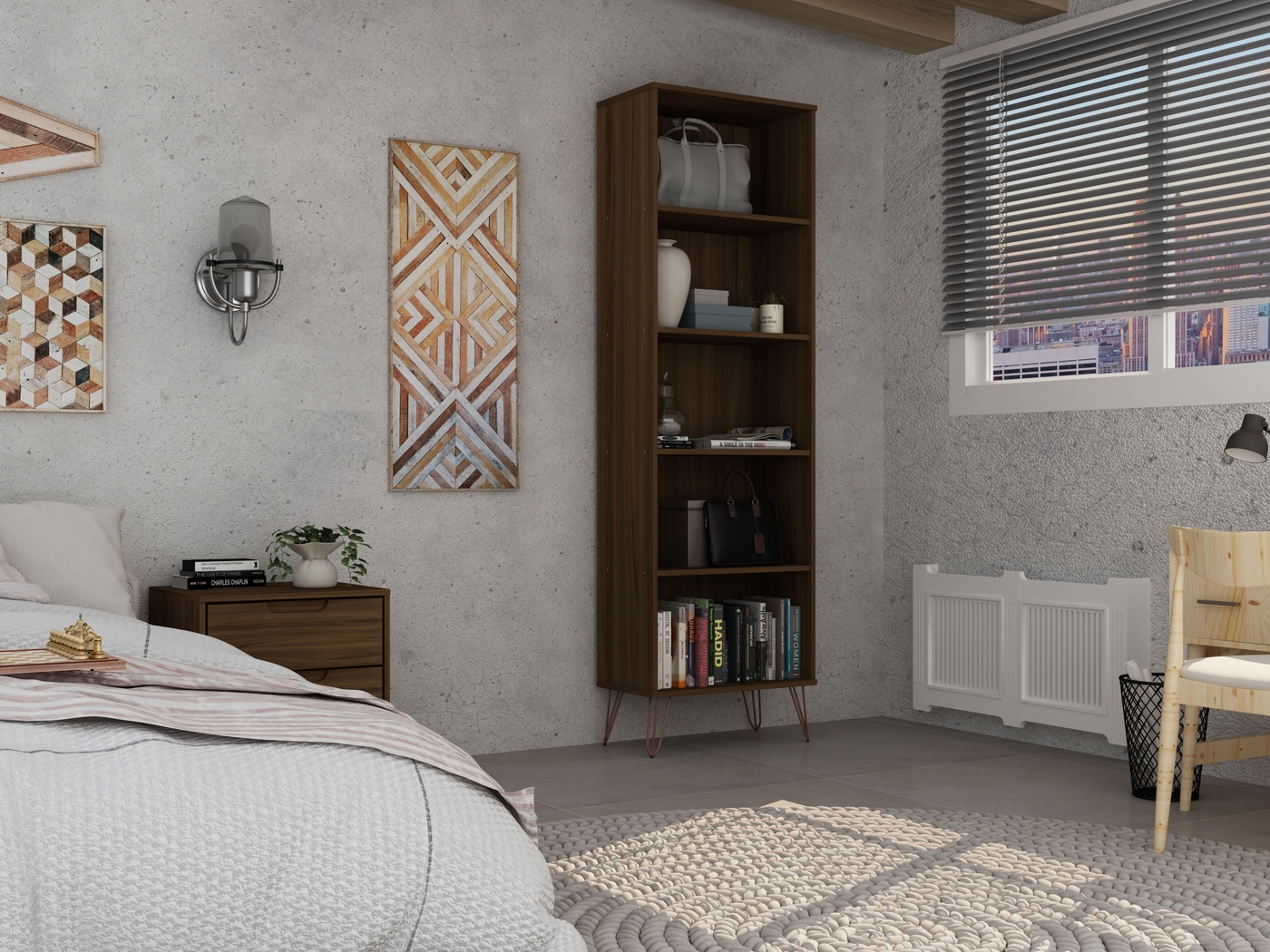 Ademoor Brown Bookcase - Thumbnail - Image 8