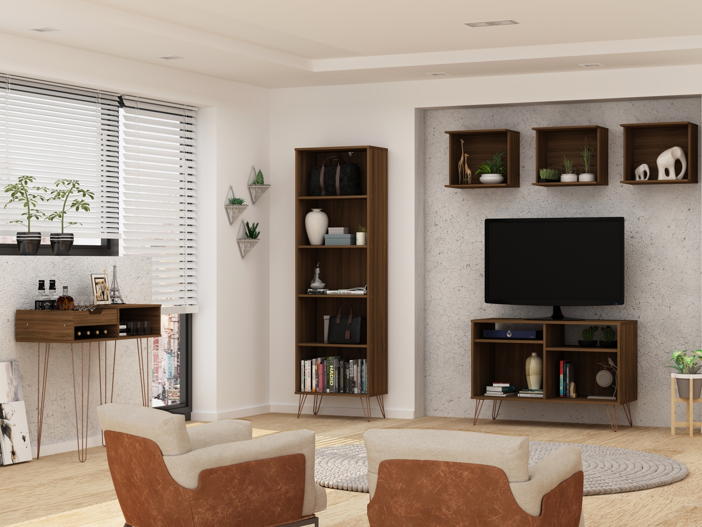 Ademoor Brown Bookcase - Thumbnail - Image 9