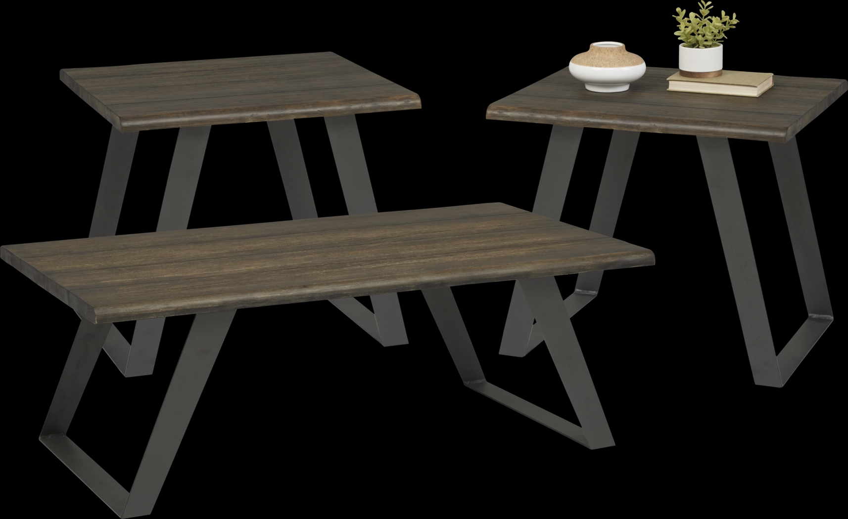 Surrey Hills Black 7 Pc Living Room with Sleeper Sofa - Thumbnail - Image 7