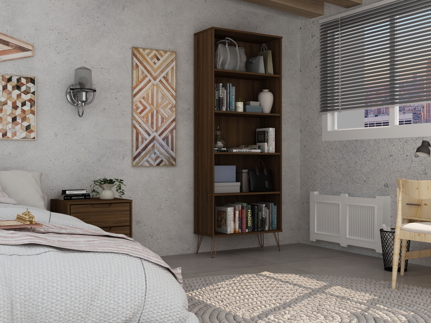 Adenmoor Brown Bookcase - Thumbnail - Image 8