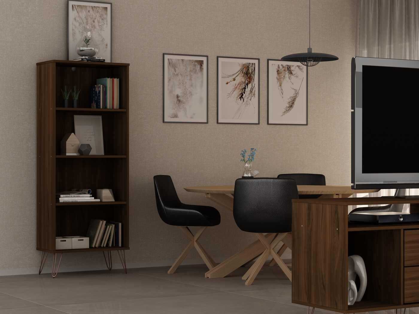 Adenmoor Brown Bookcase - Thumbnail - Image 7