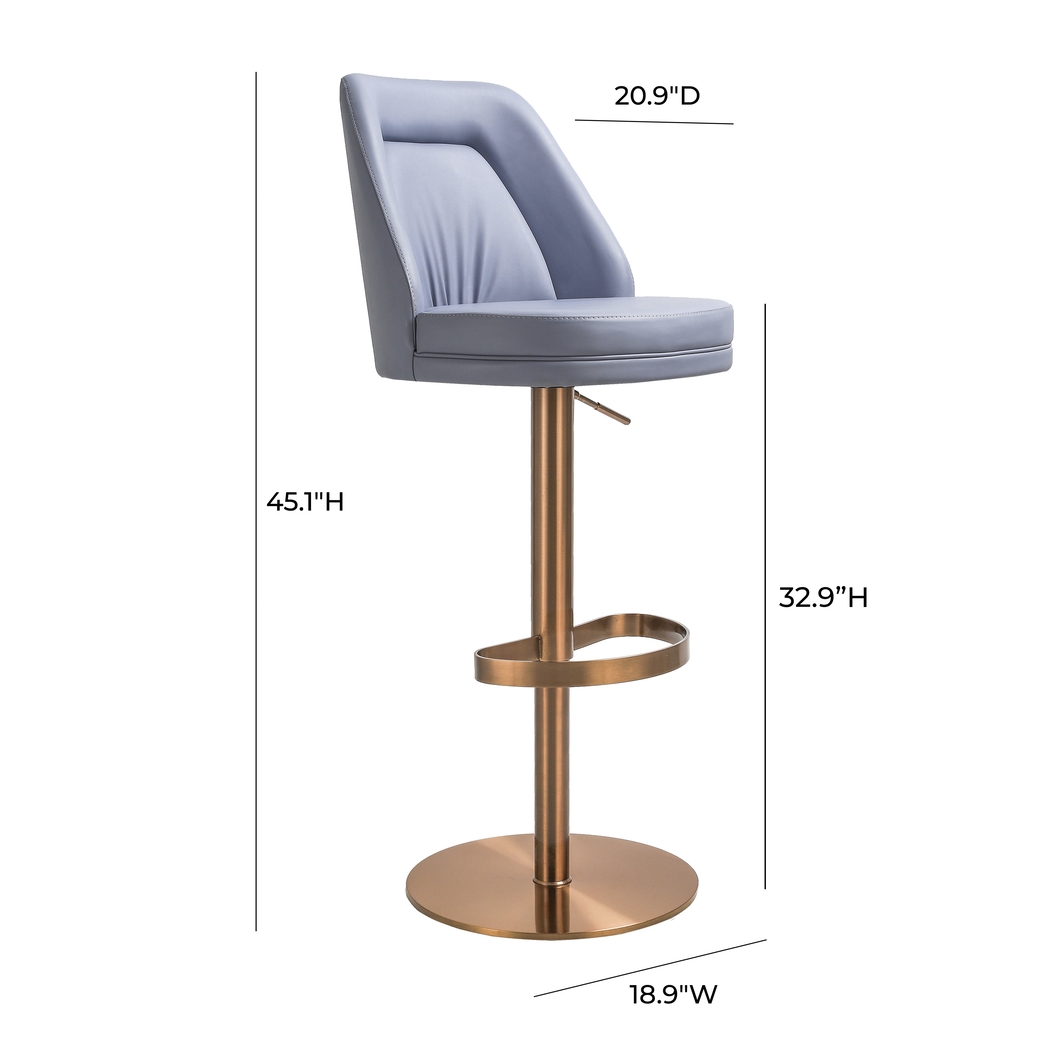 Aderene Blue Swivel Barstool - Thumbnail - Image 7