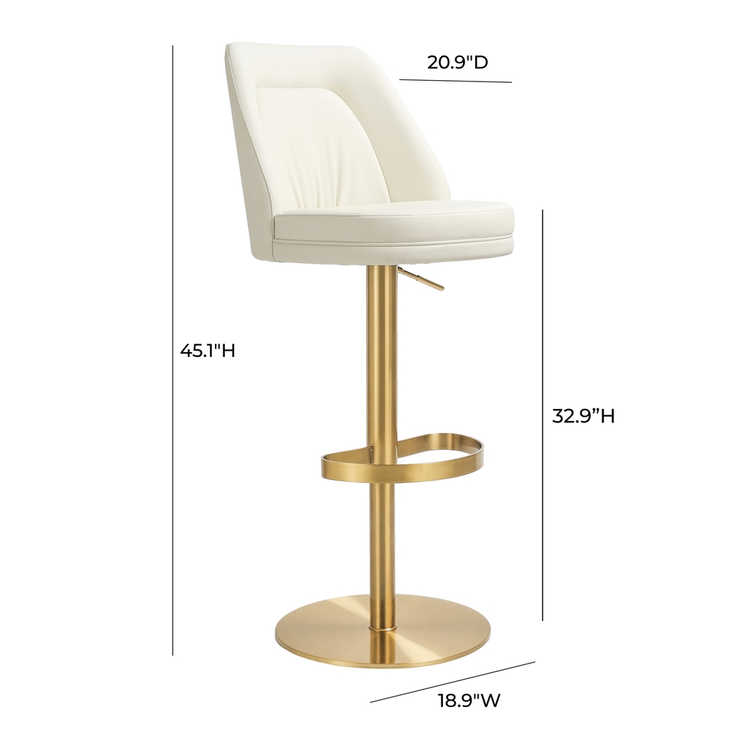 Aderene Cream Swivel Barstool - Thumbnail - Image 7