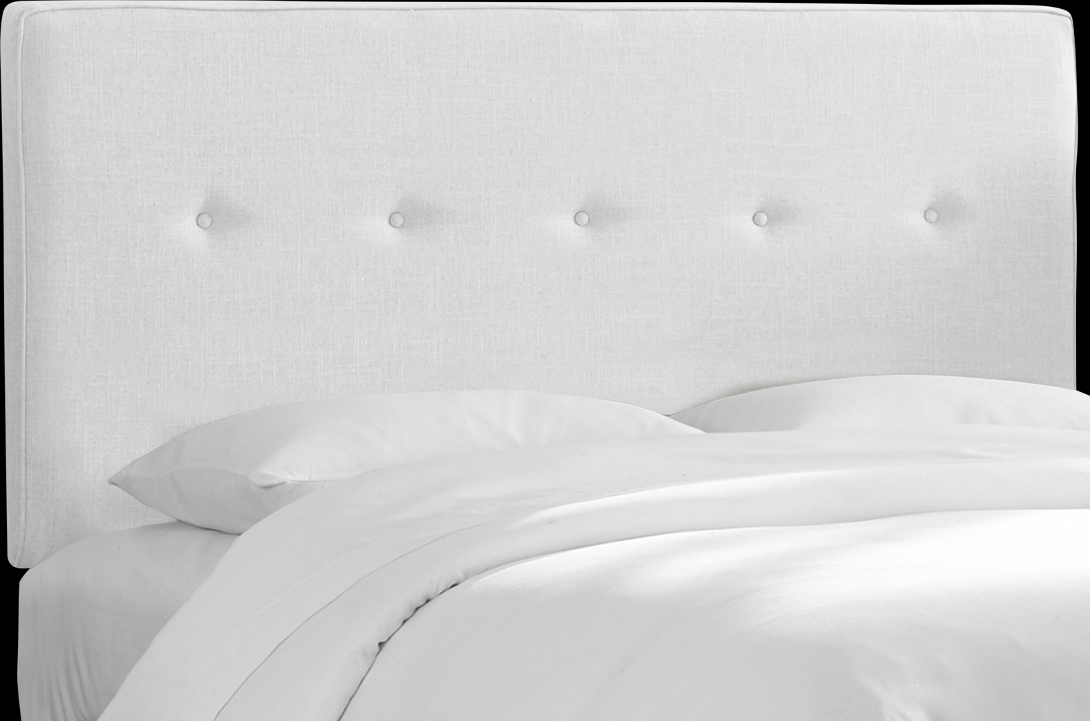 Adette White Twin Upholstered Headboard - Thumbnail - Image 1