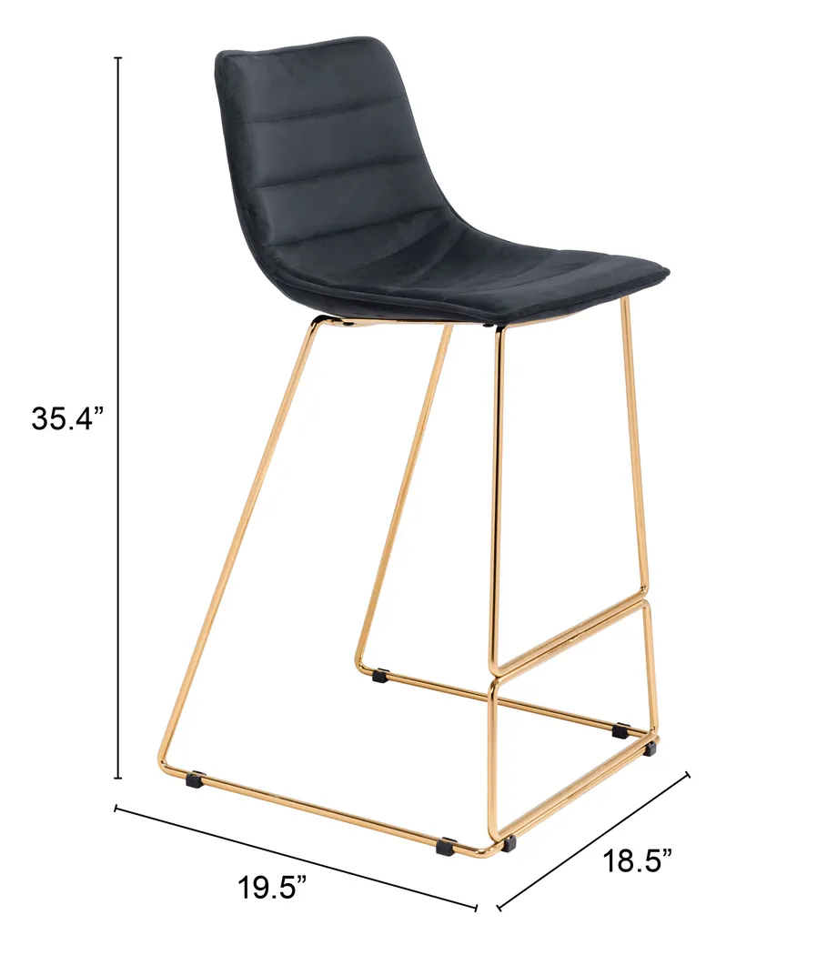 Adger Black Barstool - Thumbnail - Image 8