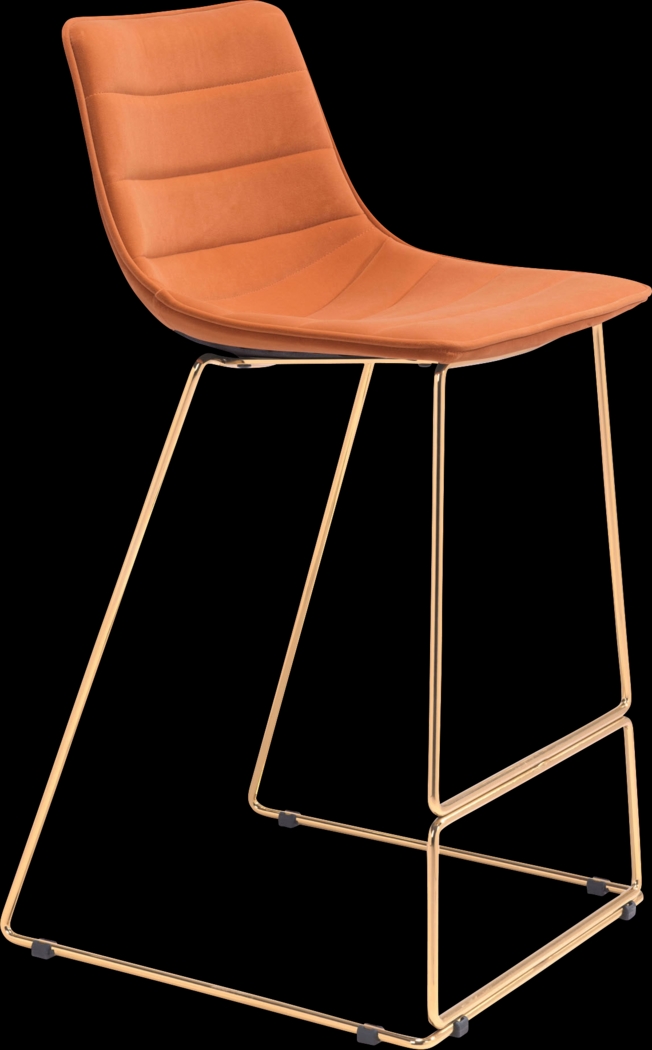 Adger Orange Barstool - Thumbnail - Image 1