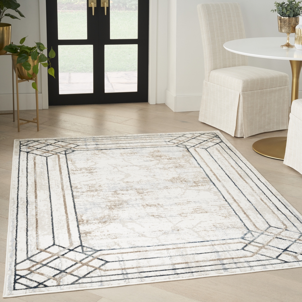 Adharice Ivory/Taupe 5'3 x 7'3 Rug - Thumbnail - Image 2