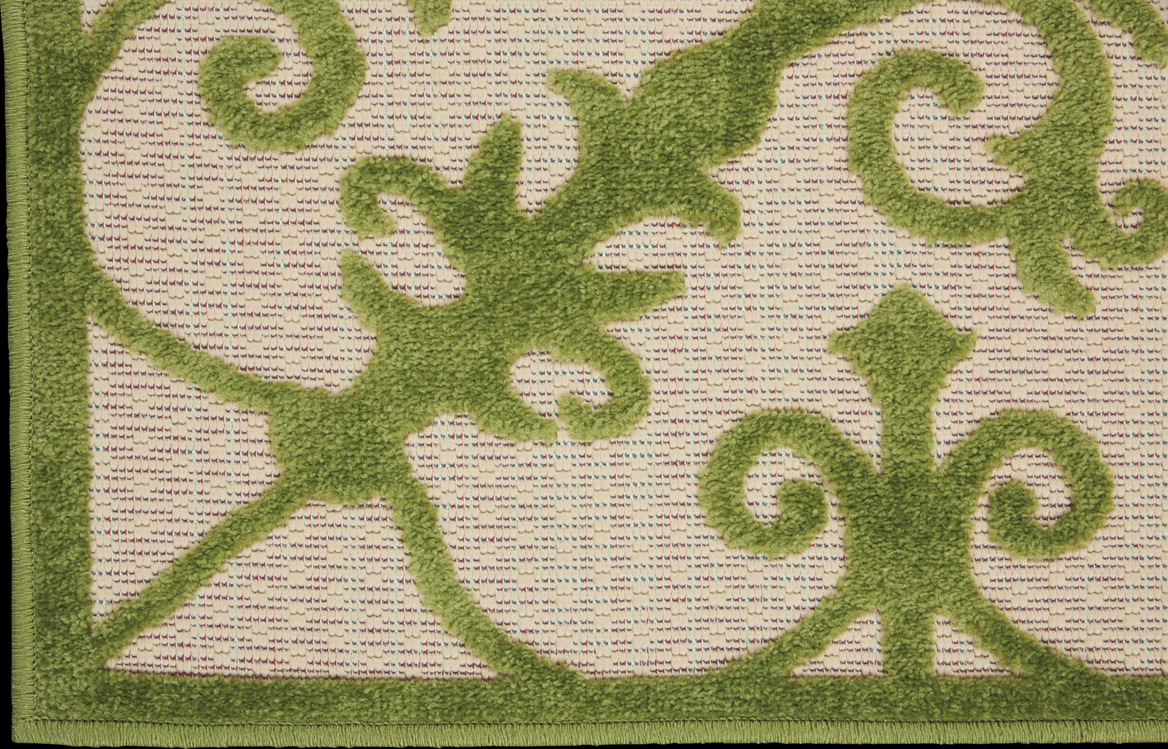 Adilen Green 5' x 8' Indoor/Outdoor Rug - Thumbnail - Image 2