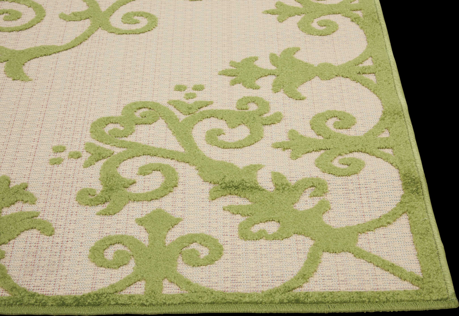 Adilen Green 5' x 8' Indoor/Outdoor Rug - Thumbnail - Image 4