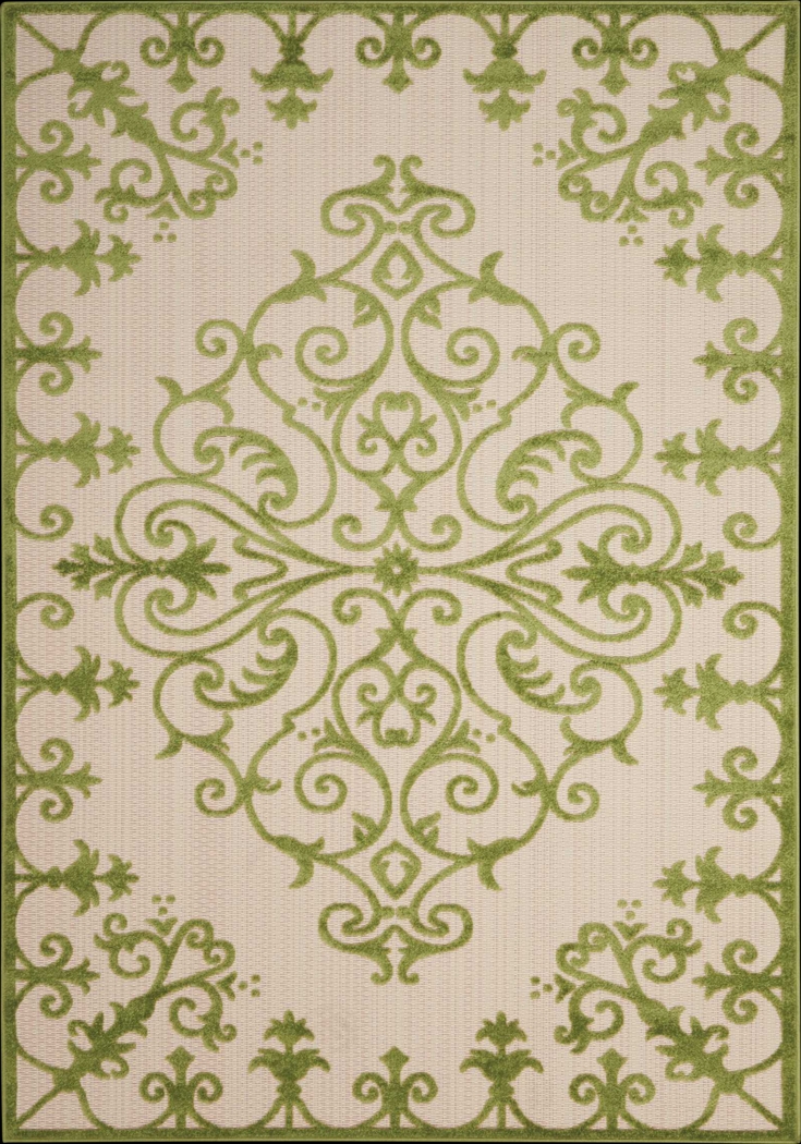 Adilen Green 5' x 8' Indoor/Outdoor Rug - Thumbnail - Image 1